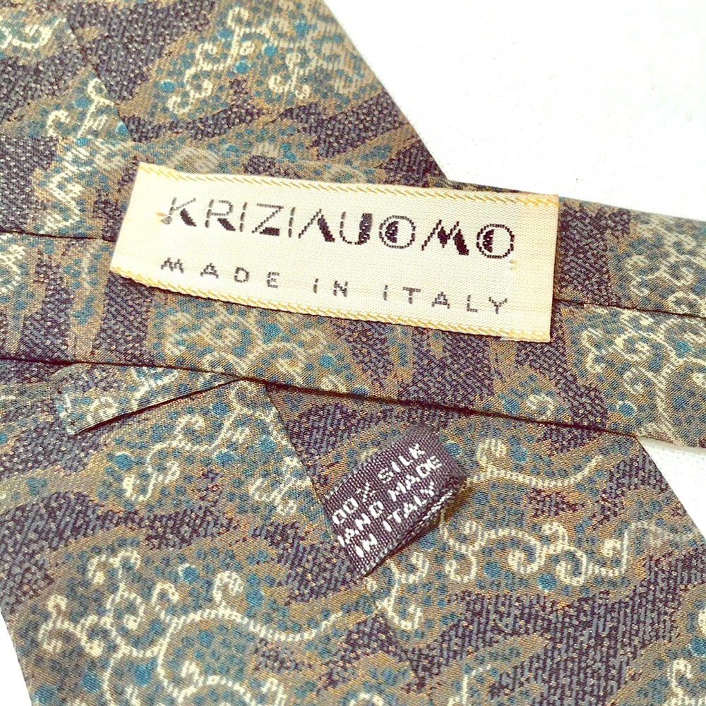 Vintage KRIZIA Uomo 100% silk tie. Italy.